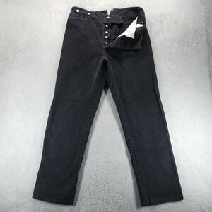 Wah Maker Frontier Pants Mens 38x32 Black Straight Western Button Fly USA